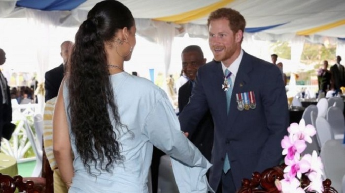 Prince Harry meets popstar Rihanna in Barbados